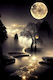 Olympus Diamond Painting "Full Moon in a Foggy Landscape a River" Mosaic "Full Moon Foggy Landscape River" 40x30