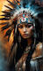 Olympus Diamantmalerei "Schöne Native American" Mosaik "Wunderschöne Indianerin Schmuck" 50x70