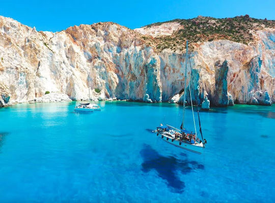 Olympus Diamond Painting "Beautiful Polyaigos Uninhabited Greek Island Cyclades" Mosaic "Beautiful Polyaigos of Kimolos" 50x40
