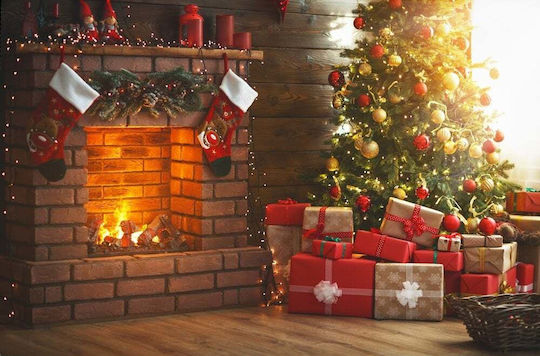 Olympus Diamond Painting "Christmas Scene Decorated Tree Fireplace" Mosaic "Christmas Scene Decorated Tree Fireplace Gifts" 40x30
