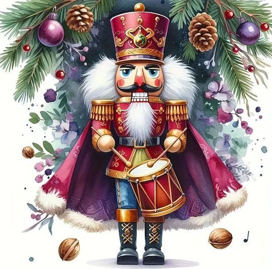 Olympus Diamond Painting "Nutcracker Drummer Christmas Doll" Mosaic "Christmas Drummer Nutcracker Doll" 50x40