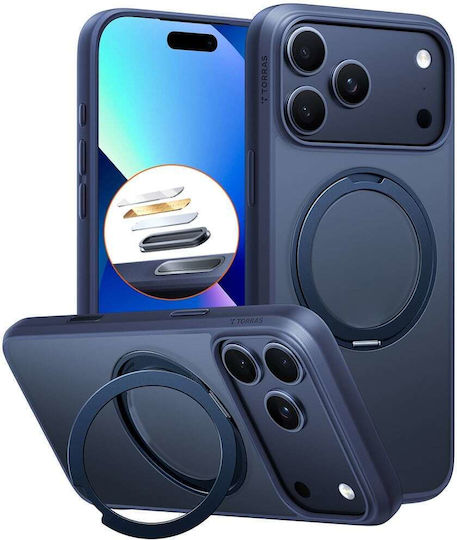 Torras Ostand Pro Back Cover Silicone Navy Blue (iPhone 17 Pro Max)