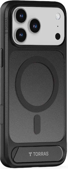 Torras Pstand Back Cover Σιλικόνης Μαύρο (iPhone 17 Pro)
