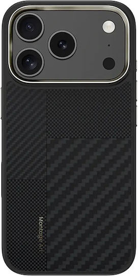 Armor Pro 360 Full Cover Aramid Fiber Silicone Black Mobile Phone Case Compatible with iPhone 17 Pro Max