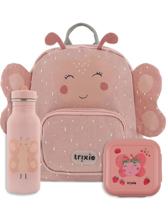 Custom Bundle Trixie Πεταλούδα Σακίδιο Νηπίου Ανοξείδωτο Παγούρι 500ml Snack Box