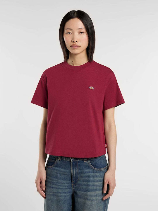 Dickies Oakport Γυναικείο Crop T-shirt Tibetan Red