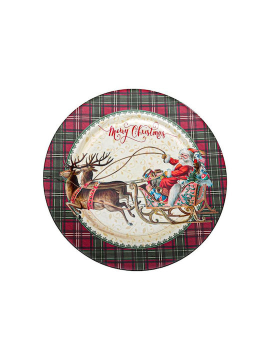 Fylliana Christmas Plate Plastic Red L33xW2cm.