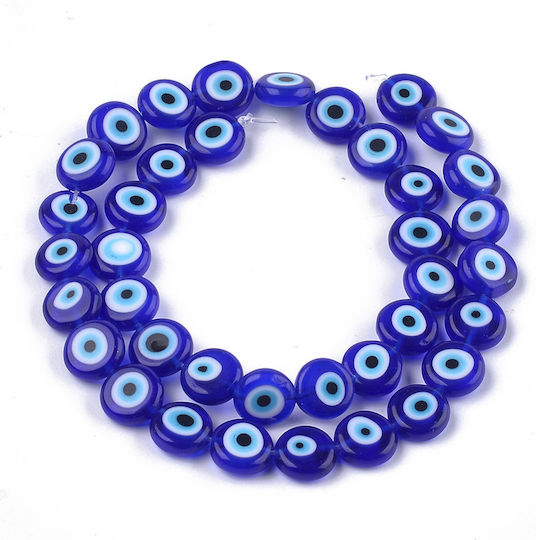 Glasartige Augen Lampwork Blau 10x4mm 38Stück