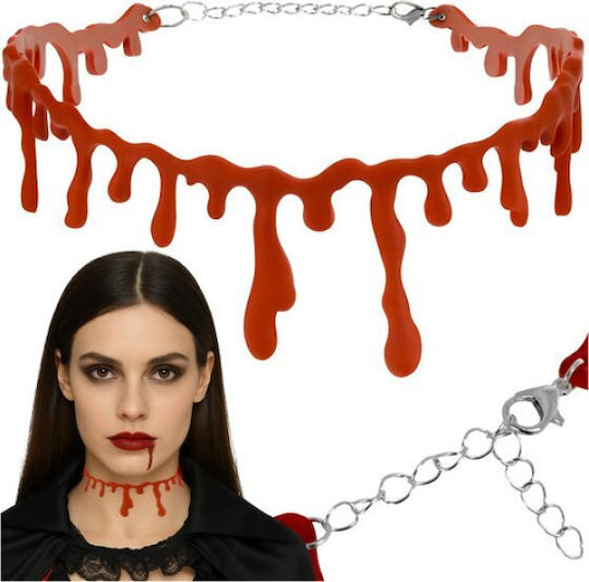 Karneval Halskette Rot für Halloween 1Stück