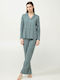 Vamp Sommer Damen Pyjama-Set Green