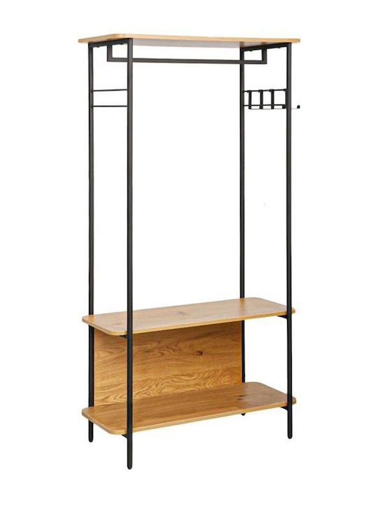 Fylliana Fl2504 Floor Garment Rack made of Metal Brown 80x36x158cm
