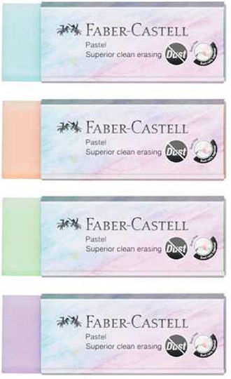 Faber-castell Radieră Pentru Creion Dust Free Pastel Transparentă Colorată