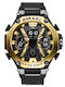 Smael Digital Men's Watch Battery with Black Rubber Strap