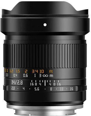 TTArtisan Full Frame Camera Lens 14mm f/2.8 ASPH Fixed for Sony E Mount Black