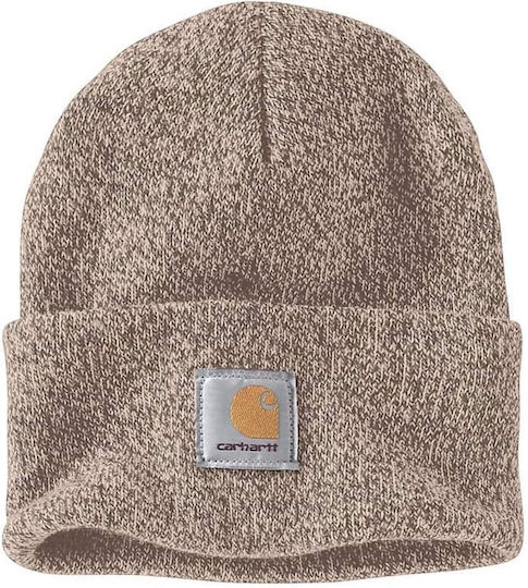 Beanie Masculin Căciulă cu Tricotaj Rib în culoarea Maro