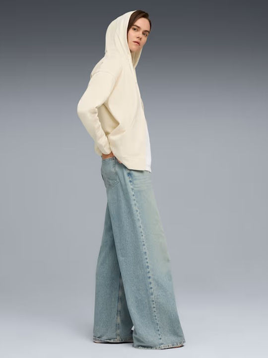 Long Women's Sweatshirt Jacket Hooded Alpine Snow