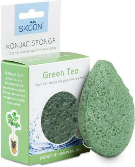 Σφουγγαράκι Προσώπου"skoon Konjac Sponge Green Tea Organic"