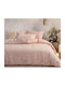 Nef-Nef Homeware Bettwäsche-Set King Size Flanell mit Gummiband 180x200+32cm. Issual Pink 4Stück