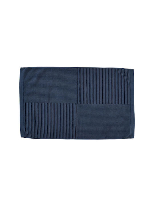 Zone Denmark Πατάκι Μπάνιου Βαμβακερό 34977 Dark Blue 80x50εκ.