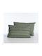 Nef-Nef Homeware Bamb.degree Pillowcase with Envelope Cover Green 52x72cm.
