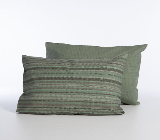 Nef-Nef Homeware Bamb.degree Kissenbezug mit Umschlagumschlag Green 52x72cm.