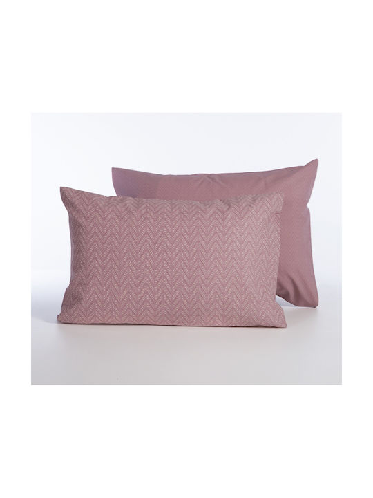Nef-Nef Homeware Bamb.suspen Μαξιλαροθήκη με Φάσα Mauve 52x72εκ.