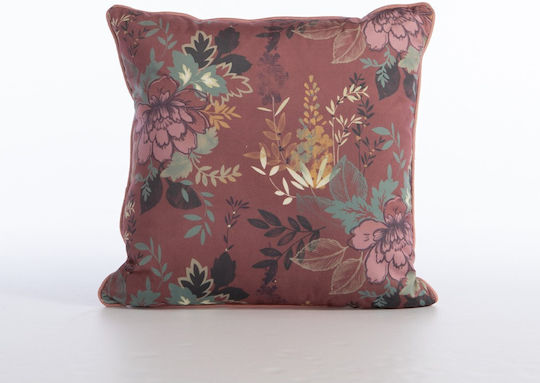 Nef-Nef Homeware Μαξιλάρι Καναπέ Home από Βελούδο Bordo 45x45εκ.