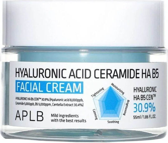 APLB Hyaluronic Acid Ceramide HA B5 Moisturizing Day Face Cream with Hyaluronic Acid & Ceramides 55ml