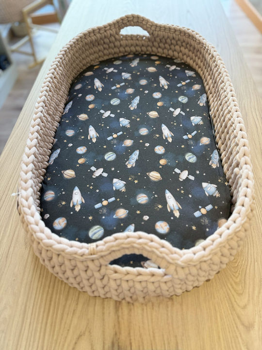 Grandes Suenos Baby Sheet Cradle Cotton Gray 40x80cm