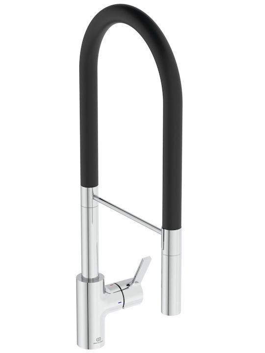 Μπαταρία Νεροχύτη Ideal Standard Gusto Pro Bd421aa Ασημί Χρωμέ Γυαλιστερό