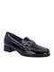 Leather Women's Moccasins in Black Color