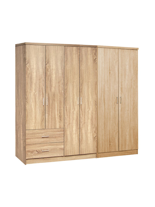 Εξάφυλλη Ντουλάπα Sonama 201x43x181cm