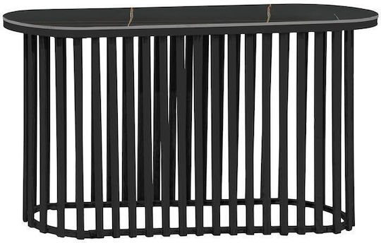 Fl18 Consolă Metalică Matte Black L140xL45xH78buc