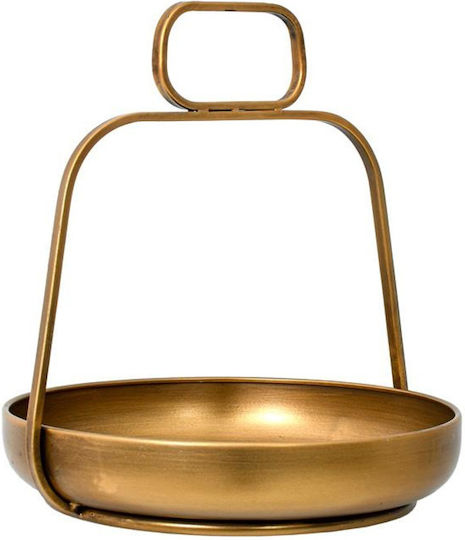 Metallic Tray Fylliana Fl620327 Gold Color 26x25x27cm