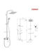 Shower Column Mixer Algeo Squear Chrome Ferro