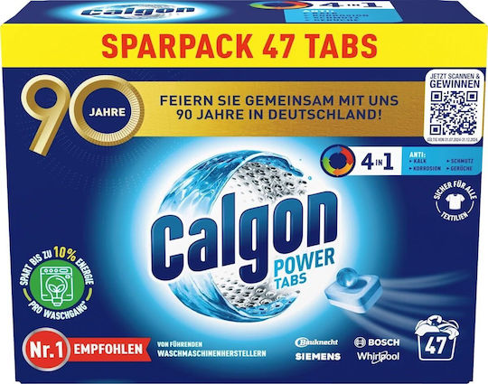 Calgon 4-in-1 Washing Machine Water Softener 47 Tablets