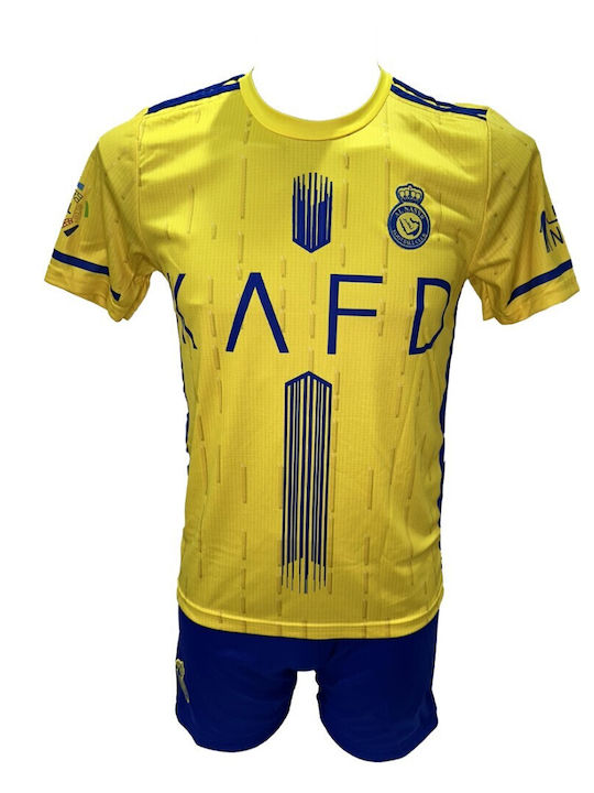 Kids Football Set Al Nassr Ronaldo Yellow Blue 290825-20