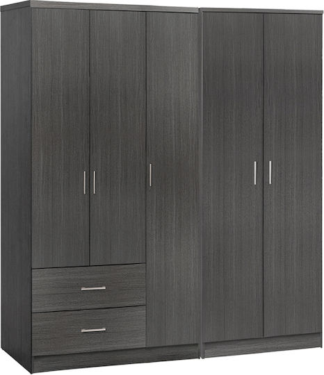 Caesar Πεντάφυλλη Ντουλάπα 150x42.5x181cm