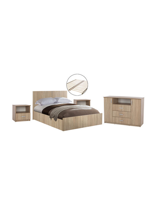 Set de Dormitor Adler Sonama Oak cu Tăblii 160x...