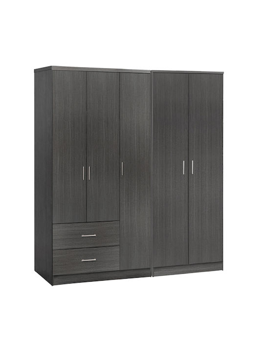 Пет врати Гардероб Zebrano 150x42.5x181см
