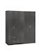 Five Door Wardrobe Zebrano 150x42.5x181cm