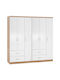 Sechs Türen Kleiderschrank Caesar Sonama, White 180x42.5x181cm