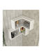 Eckregal Wand White 60x45x55cm