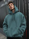 Sweatshirt with Hood Petrol Blue