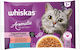 Whiskas Υγρή Τροφή για Ενήλικες Γάτες σε Φακελάκι με Χοιρινό, Ψάρια, Λαχανικά και Κρέας 4x85gr