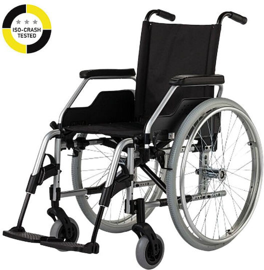Wheel Αναπηρικό Αμαξίδιο 24" Πτυσσόμενο Ελαφρού Τύπου 43cm VARIO-43 Ασημί