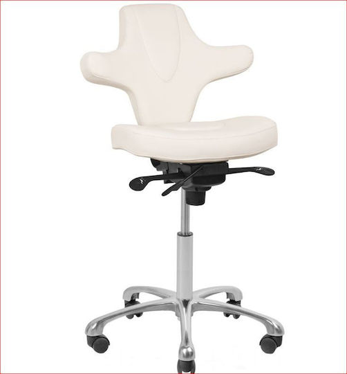 Salon Tech Medical Stool with Backrest White 114882
