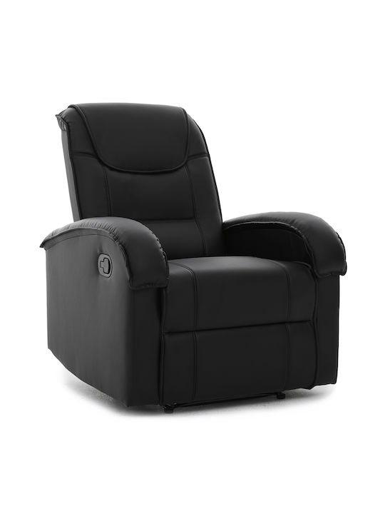 Celaeno Πολυθρόνα Relax από Δερματίνη Μαύρο 80x...