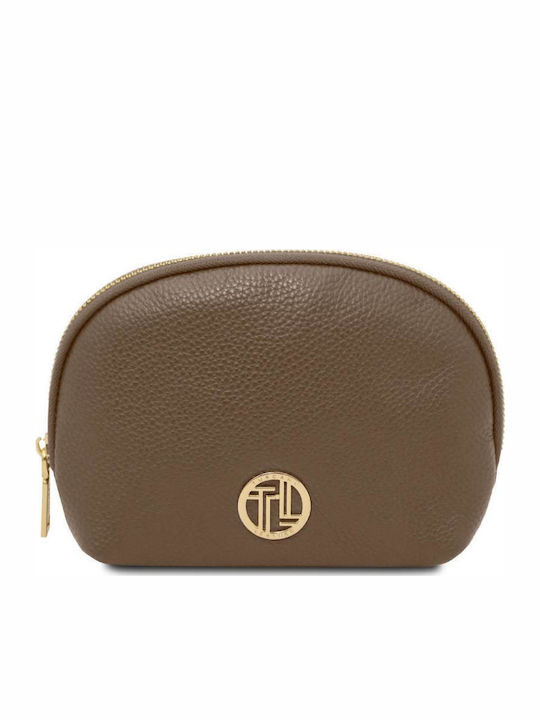 Leather Cosmetic Bag Vera Dark Gray
