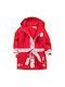On Line Kids Hooded Bathrobe Red